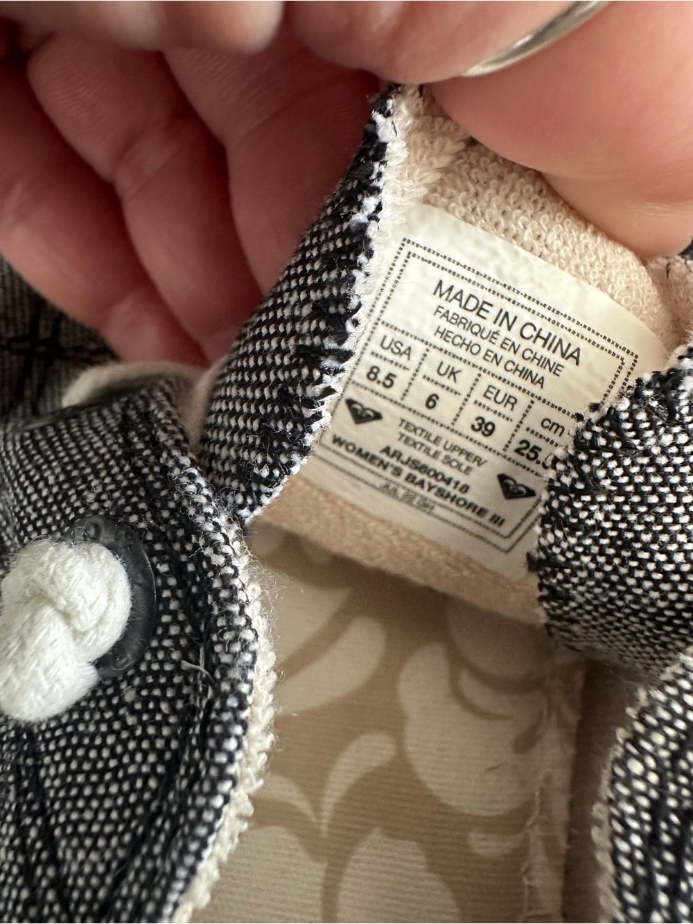Roxy Casual Canvas Sneakers in Heather Gray - Picture 3 of 4